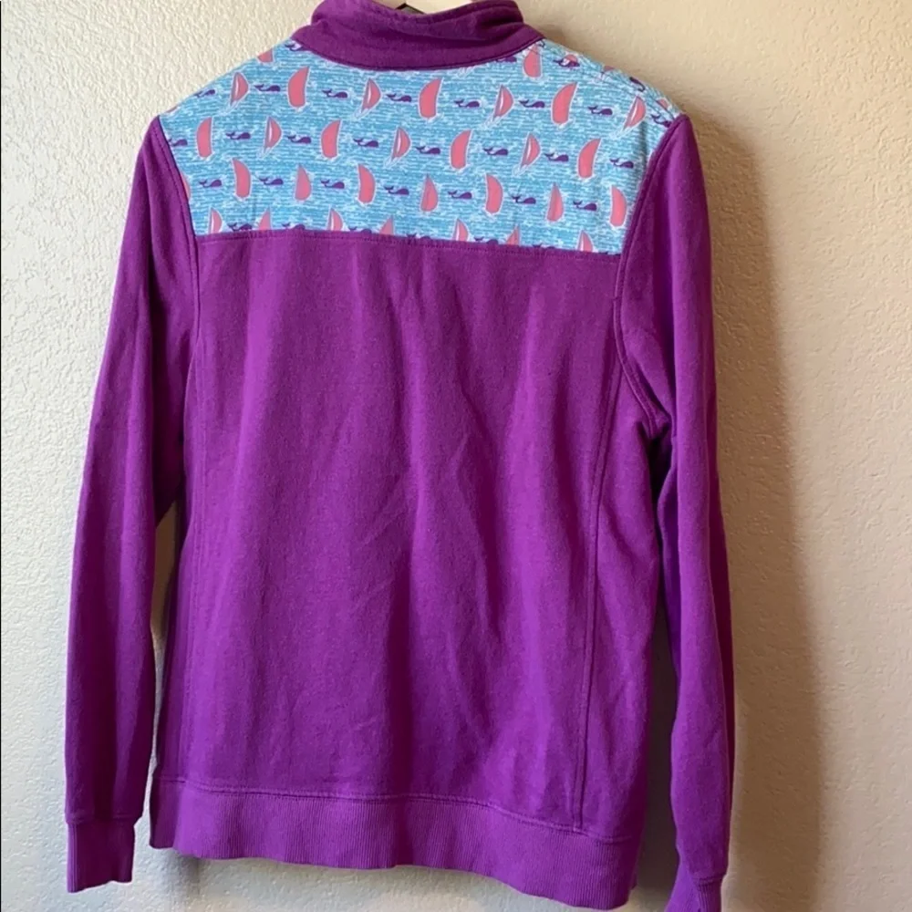 Simply Southern Quarter Zip Sweater Purple size Small - Picture 7 of 8